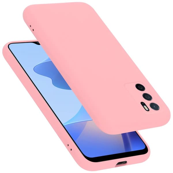 Oppo A16s / A54s Suojakotelo Suojakuori valmistettu joustavasta TPU-silikonista LIQUID VAALEANPUNAINEN