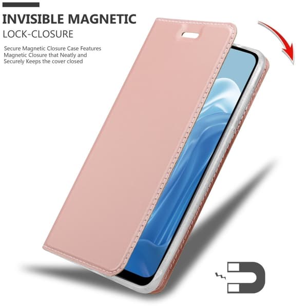 Realme 7 5G Skal Fodral med magnetisk stängning, ståfunktion och kortficka Mobilskydd