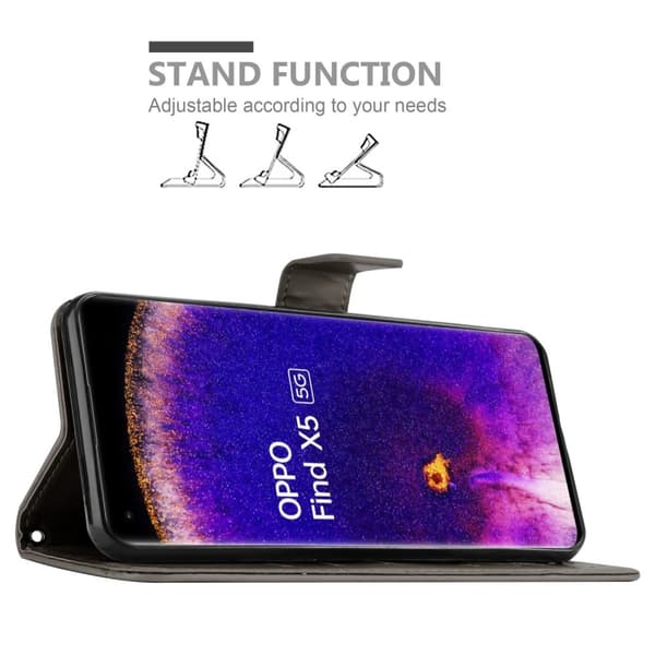 Oppo FIND X5 Pungetui Cover Blomster ()