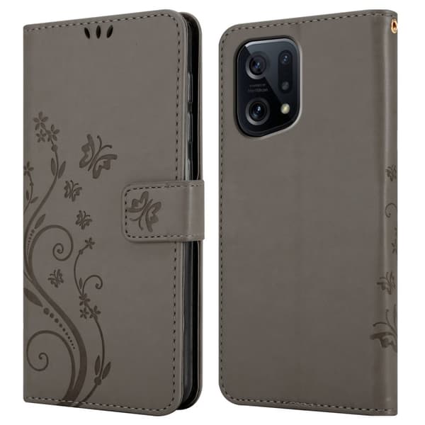 Oppo FIND X5 Pungetui Cover Blomster ()