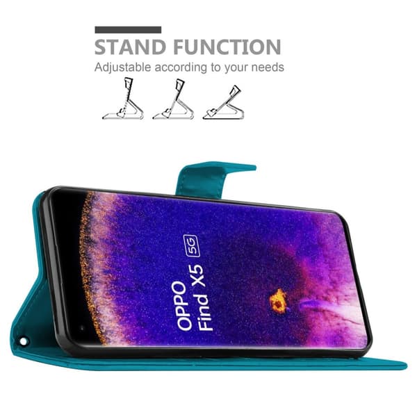 Oppo FIND X5 Pungetui Cover Blomster ()