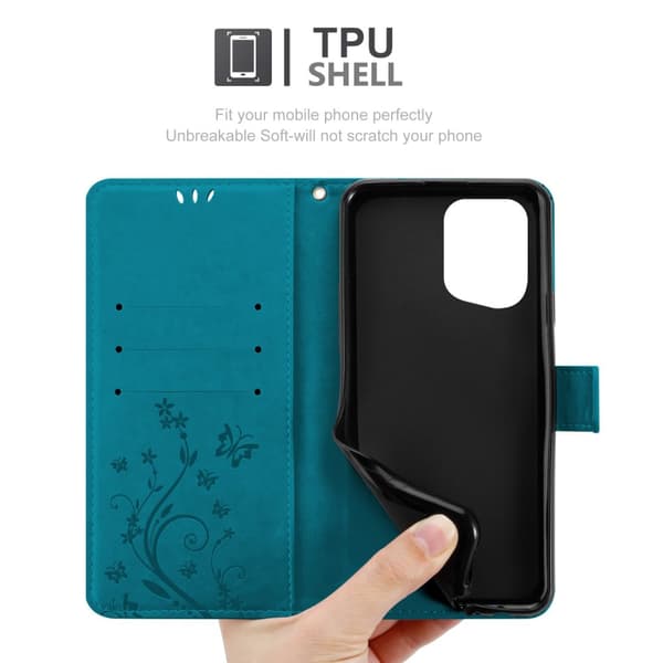 Oppo FIND X5 Pungetui Cover Blomster ()