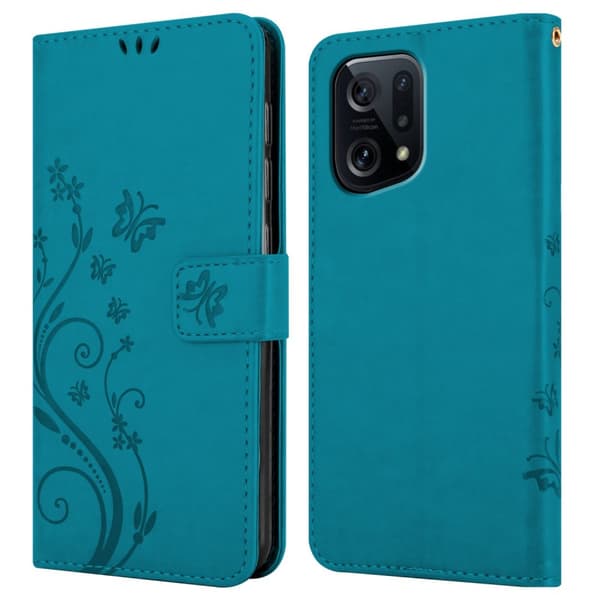 Oppo FIND X5 Pungetui Cover Blomster ()