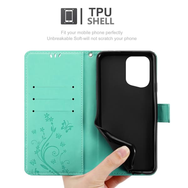 Oppo FIND X5 Pungetui Cover Blomster ()