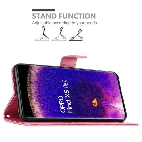 Oppo FIND X5 Pungetui Cover Blomster ()