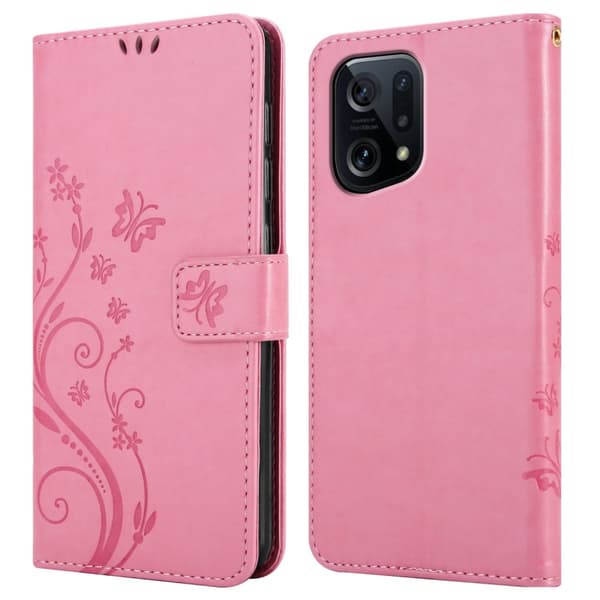 Oppo FIND X5 Pungetui Cover Blomster ()