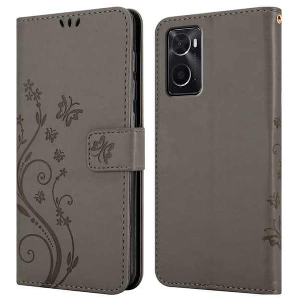 Oppo A36 / A76 / A96 4G / K10 4G / Realme 9i Pungetui Cover Blomster ()