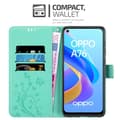Miniatyrbillede 3 af 8: Oppo A36 / A76 / A96 4G / K10 4G / Realme 9i Pungetui Cover Blomster ()