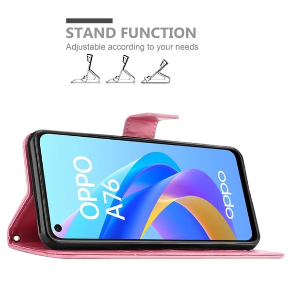 Oppo A36 / A76 / A96 4G / K10 4G / Realme 9i Pungetui Cover Blomster ()