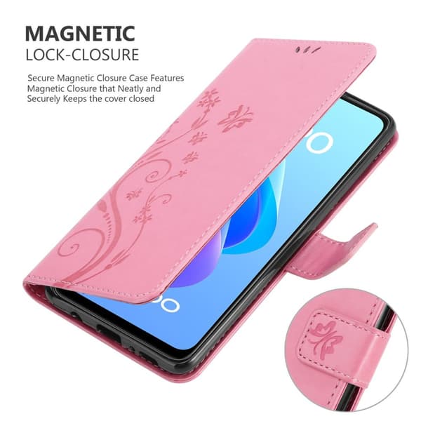 Oppo A36 / A76 / A96 4G / K10 4G / Realme 9i Pungetui Cover Blomster ()