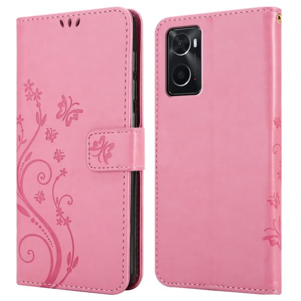 Oppo A36 / A76 / A96 4G / K10 4G / Realme 9i Pungetui Cover Blomster ()