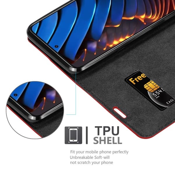 Xiaomi POCO X3 GT Fodral Skal Plånboksfodral Case med magnetisk stängning, ståfunktion och kortficka