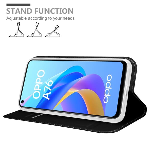 Deksel til Oppo A36 / A76 / A96 4G / K10 4G / Realme 9i Lommebokdeksel med magnetisk lukking, stativfunksjon og kortlomme