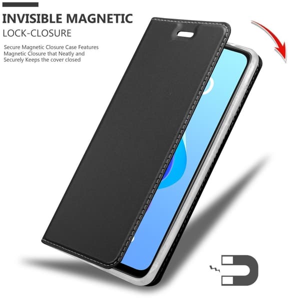 Oppo A36 / A76 / A96 4G / K10 4G / Realme 9i Skal Fodral med magnetisk stängning, ståfunktion och kortficka Mobilskydd