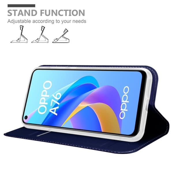 Deksel til Oppo A36 / A76 / A96 4G / K10 4G / Realme 9i Lommebokdeksel med magnetisk lukking, stativfunksjon og kortlomme