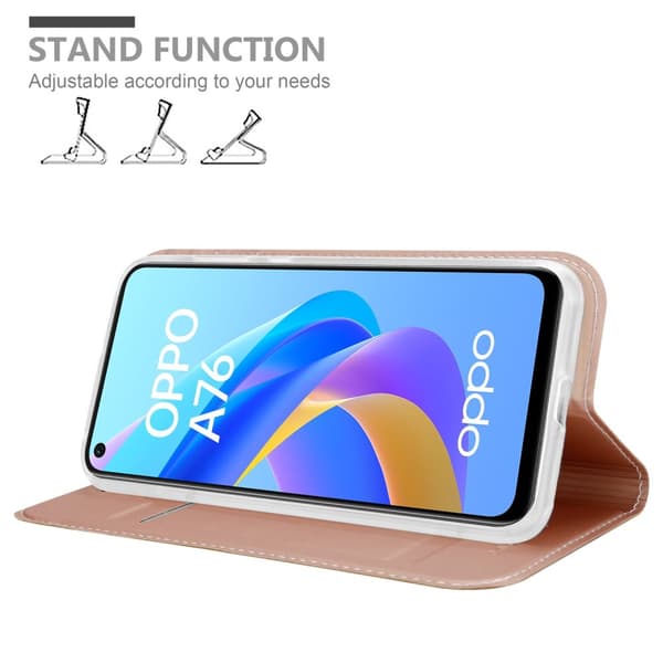 Deksel til Oppo A36 / A76 / A96 4G / K10 4G / Realme 9i Lommebokdeksel med magnetisk lukking, stativfunksjon og kortlomme