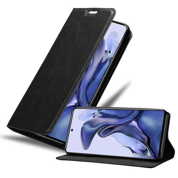 Xiaomi 11T / 11T PRO Suojakotelo Suojakuori Lompakkokotelo Matkapuhelinkotelo jossa magneettisuljenta, jalusta-toiminto ja korttitasku YÖ MUSTAA