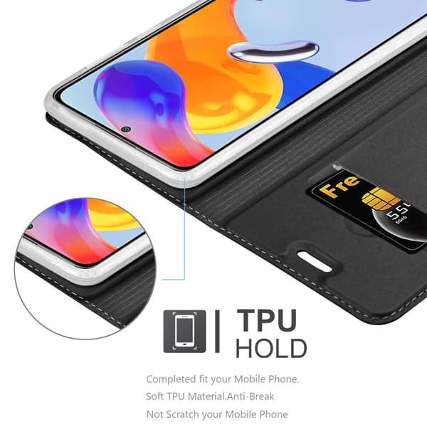 Xiaomi RedMi NOTE 11 PRO 4G / 5G Suojakotelo Suojakuori Lompakkokotelo Matkapuhelinkotelo jossa magneettisuljenta, jalusta-toiminto ja korttitasku