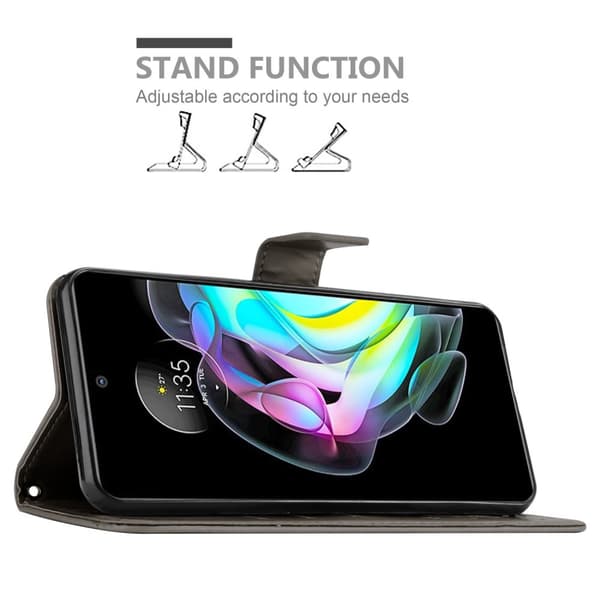Motorola EDGE 20 Skal Fodral i blomdesign Mobilskydd Case Cover med magnetisk stängning, ståfunktion och kortplatser