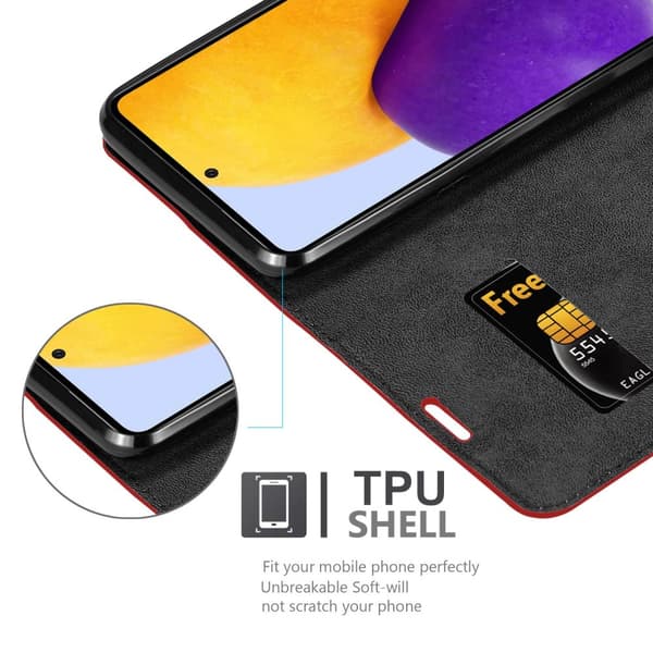 Samsung Galaxy A73 5G Suojakotelo Suojakuori Lompakkokotelo Matkapuhelinkotelo jossa magneettisuljenta, jalusta-toiminto ja korttitasku