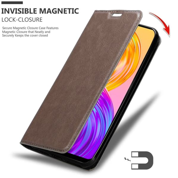 Lommebokdeksel til Realme 8 4G / 8 PRO Deksel med magnetisk lukking, stativfunksjon og kortlomme