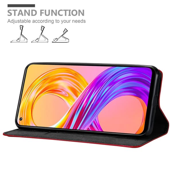 Lommebokdeksel til Realme 8 4G / 8 PRO Deksel med magnetisk lukking, stativfunksjon og kortlomme