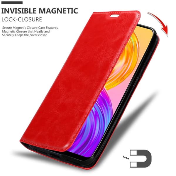 Lommebokdeksel til Realme 8 4G / 8 PRO Deksel med magnetisk lukking, stativfunksjon og kortlomme