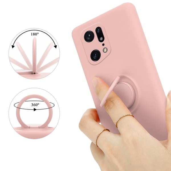 Oppo FIND X5 PRO Suojakotelo Suojakuori joustavasta TPU-silikonista jossa on rengas