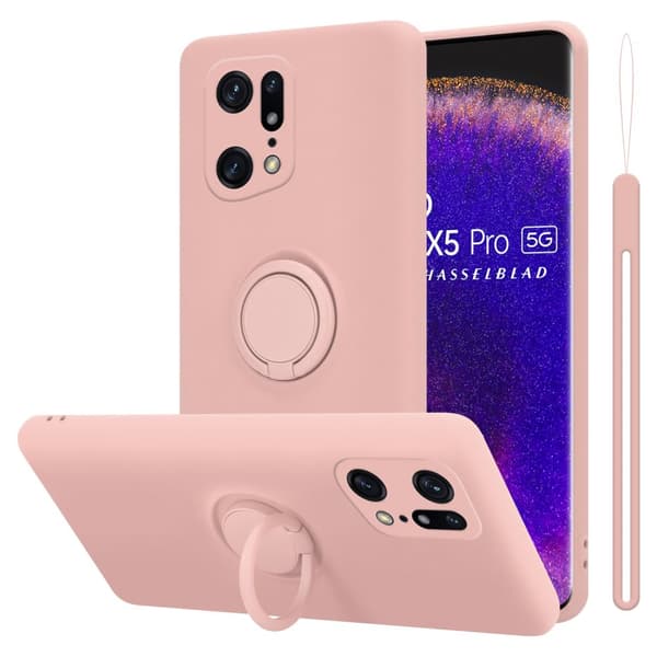 Oppo FIND X5 PRO Suojakotelo Suojakuori joustavasta TPU-silikonista jossa on rengas
