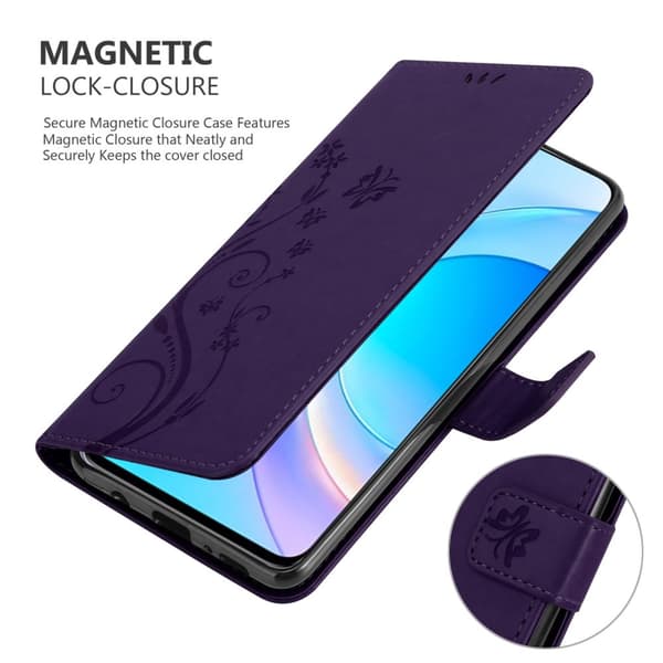 Honor 50 LITE Suojakotelo Suojakuori Lompakkokotelo Matkapuhelinkotelo Kukat jossa on magneettisuljenta, jalusta-toiminto ja korttipaikat