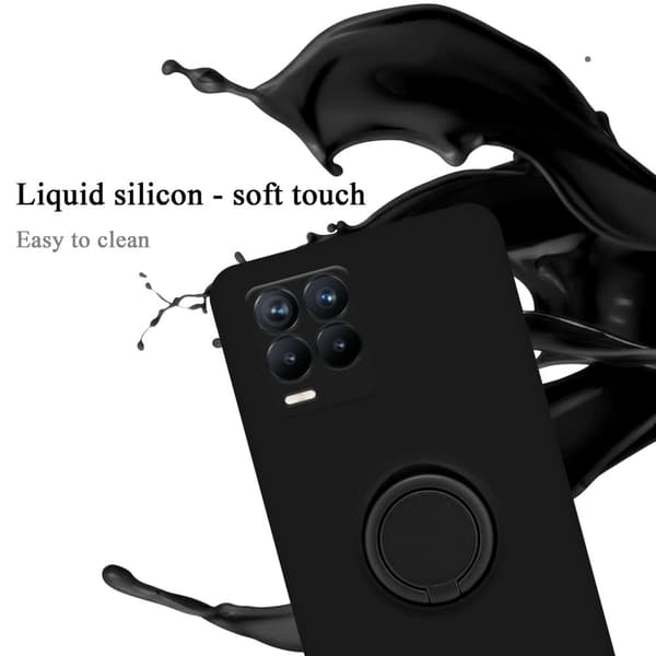 Realme 8 4G / 8 PRO Suojakotelo Suojakuori joustavasta TPU-silikonista jossa on rengas