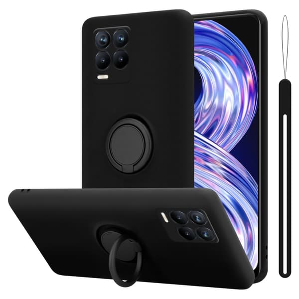Realme 8 4G / 8 PRO Suojakotelo Suojakuori joustavasta TPU-silikonista jossa on rengas