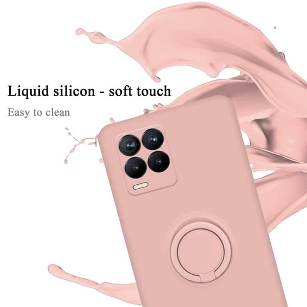 Realme 8 4G / 8 PRO Suojakotelo Suojakuori joustavasta TPU-silikonista jossa on rengas