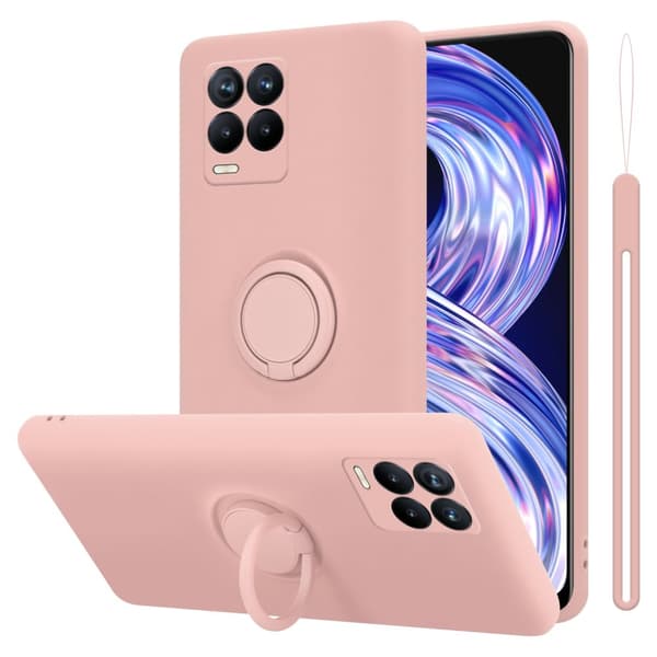 Realme 8 4G / 8 PRO Suojakotelo Suojakuori joustavasta TPU-silikonista jossa on rengas