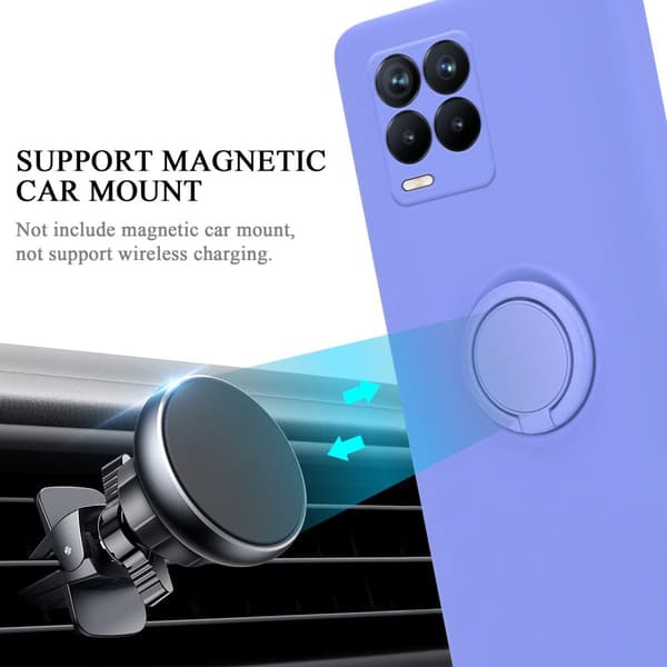 Realme 8 4G / 8 PRO Suojakotelo Suojakuori joustavasta TPU-silikonista jossa on rengas