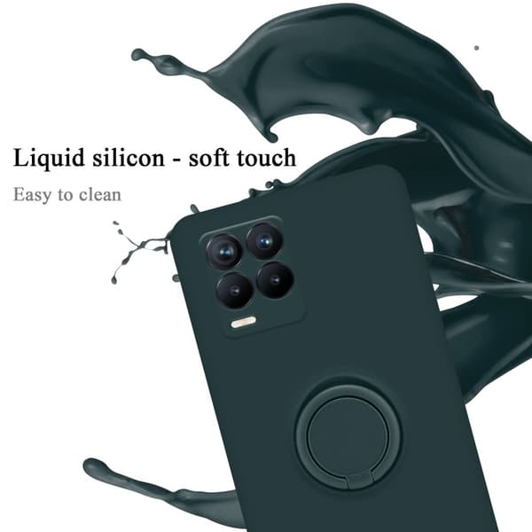 Realme 8 4G / 8 PRO Suojakotelo Suojakuori joustavasta TPU-silikonista jossa on rengas