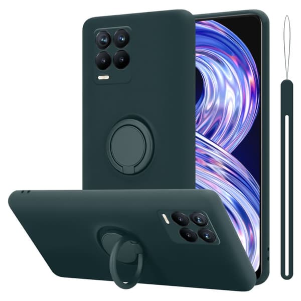 Realme 8 4G / 8 PRO Suojakotelo Suojakuori joustavasta TPU-silikonista jossa on rengas