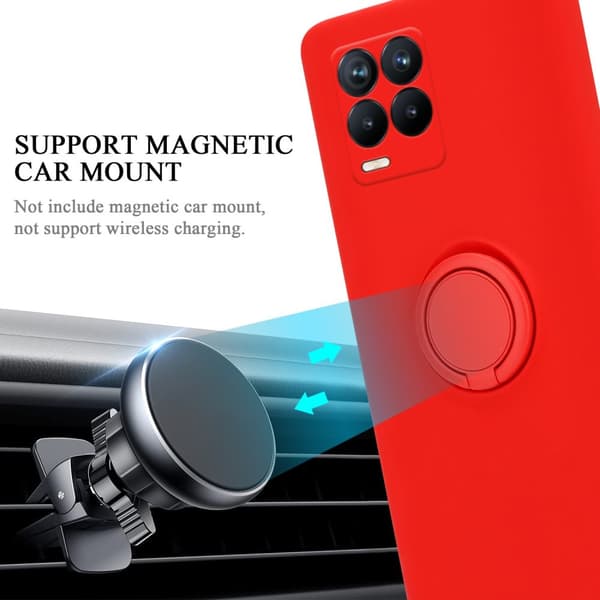 Realme 8 4G / 8 PRO Suojakotelo Suojakuori joustavasta TPU-silikonista jossa on rengas