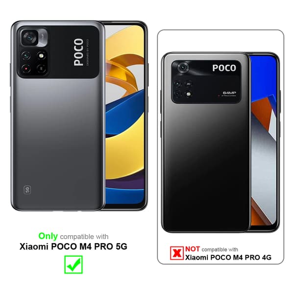 Deksel til Xiaomi POCO M4 PRO 5G Lommebokdeksel med magnetisk lukking, stativfunksjon og kortlomme