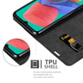Miniatyrbild 4 av 8: Samsung Galaxy M33 5G Fodral Skal Plånboksfodral Case med magnetisk stängning, ståfunktion och kortficka