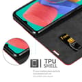 Miniatyrbild 4 av 8: Samsung Galaxy M33 5G Fodral Skal Plånboksfodral Case med magnetisk stängning, ståfunktion och kortficka