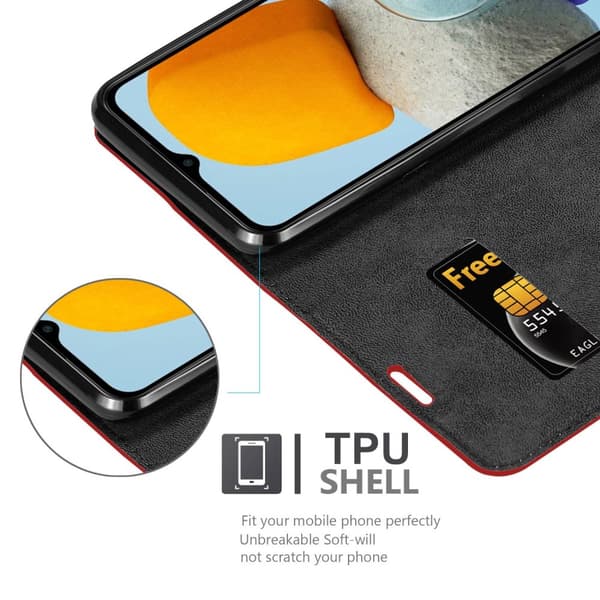 Samsung Galaxy M23 5G Fodral Skal Plånboksfodral Case med magnetisk stängning, ståfunktion och kortficka