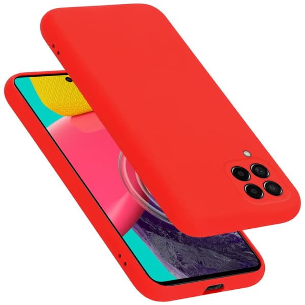 Samsung Galaxy M53 5G Suojakotelo Suojakuori valmistettu joustavasta TPU-silikonista LIQUID PUNAINEN