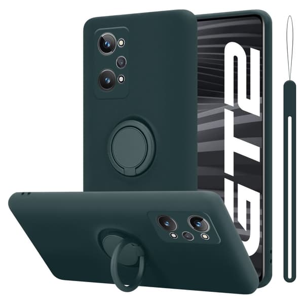 Realme GT 2 / GT Neo 2 / GT Neo 3T Skal Fodral Mobilskydd av flexibelt TPU-silikon med ring Skyddsfodral Case Cover