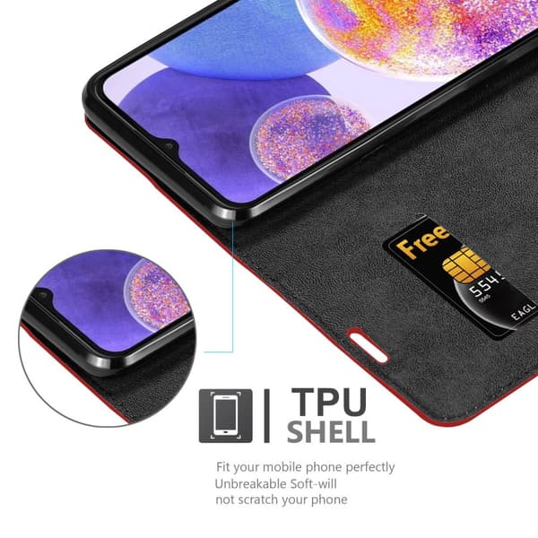 Samsung Galaxy A23 4G / 5G Fodral Skal Plånboksfodral Case med magnetisk stängning, ståfunktion och kortficka