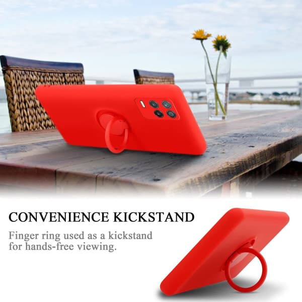 Realme 8 5G / V13 / Q3 / Q3i / Narzo 30 5G Skal Fodral Mobilskydd av flexibelt TPU-silikon med ring Skyddsfodral Case Cover
