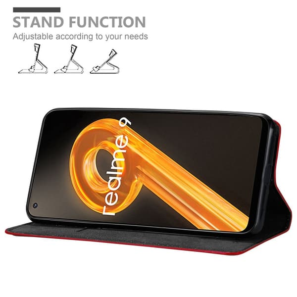 Realme 9 4G / 9 PRO+ Fodral Skal Plånboksfodral Case med magnetisk stängning, ståfunktion och kortficka