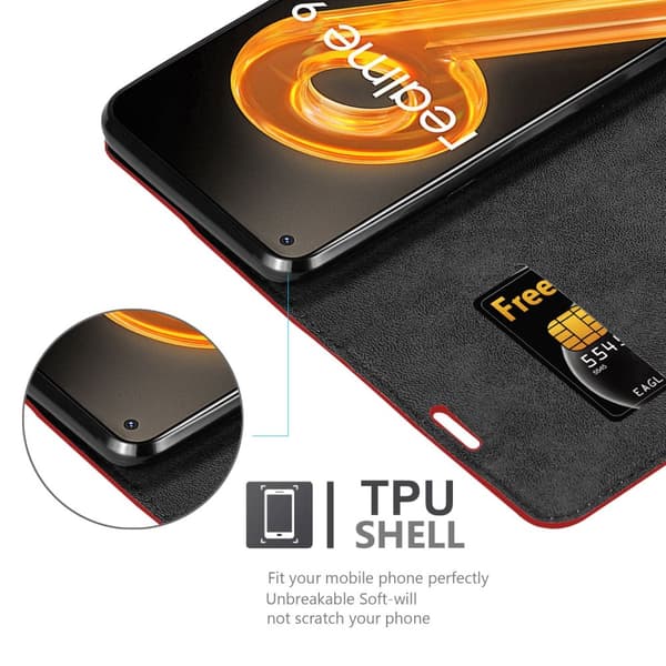 Realme 9 4G / 9 PRO+ Fodral Skal Plånboksfodral Case med magnetisk stängning, ståfunktion och kortficka