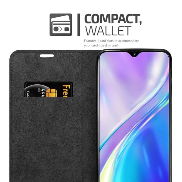 Lommebokdeksel til Realme X2 / XT / Oppo K5 Deksel med magnetisk lukking, stativfunksjon og kortlomme