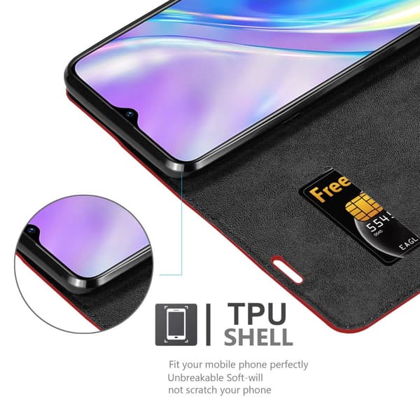 Lommebokdeksel til Realme X2 / XT / Oppo K5 Deksel med magnetisk lukking, stativfunksjon og kortlomme